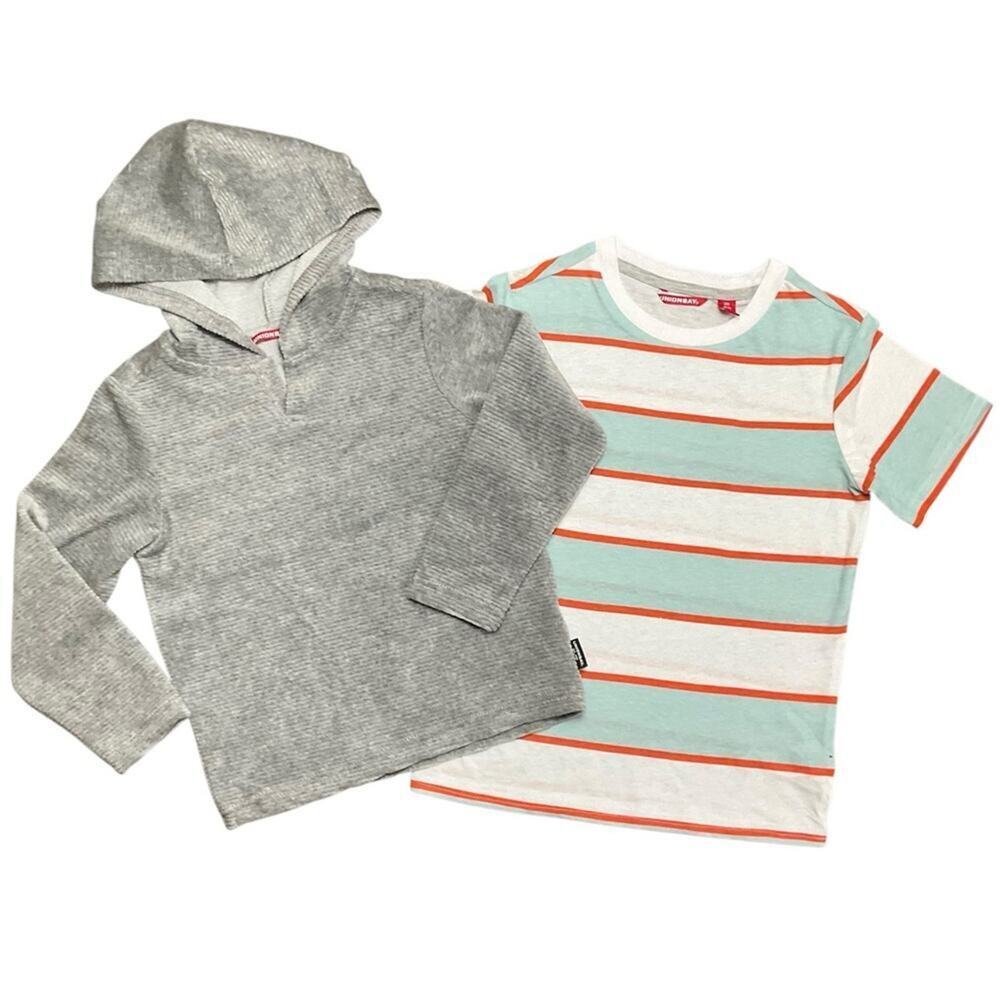 Unionbay Boy’s Cord Hoodie & Tee Shirt Size XS NWT
